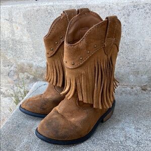 Fringed Suede Cowboy Boots toddler 6